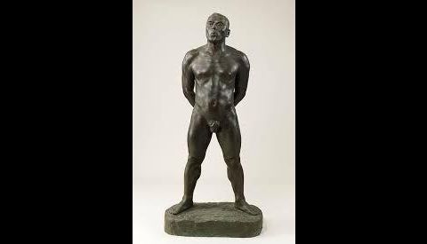 モダンアート 男性彫刻 球体の上に座る 7daf086d62543948aa9e05dac63526