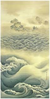 草雲の夏滝・川・海
