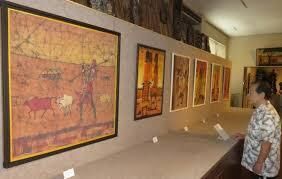 マサイ族を描いた絵画展ろうけつ染め の展覧会画像